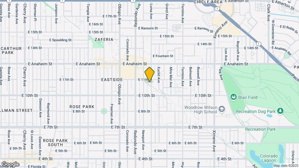 1075 Loma Ave Map and Location Details