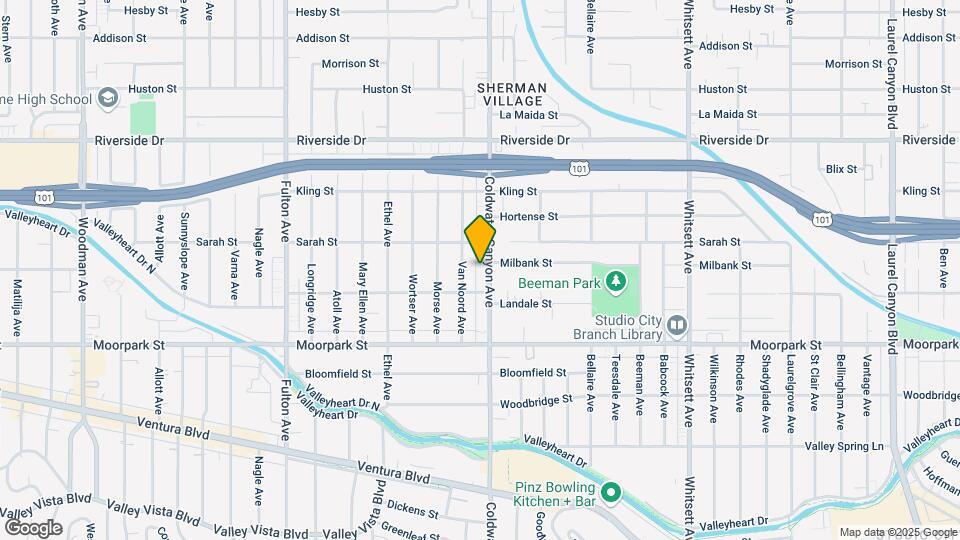 4527 Coldwater Canyon Ave Map and Location Details