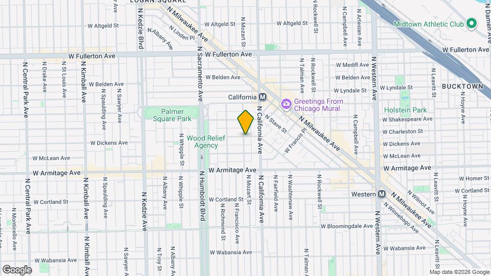 2350 N California Ave Map and Location Details