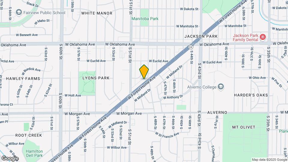 4914 W Forest Home Ave Map and Location Details