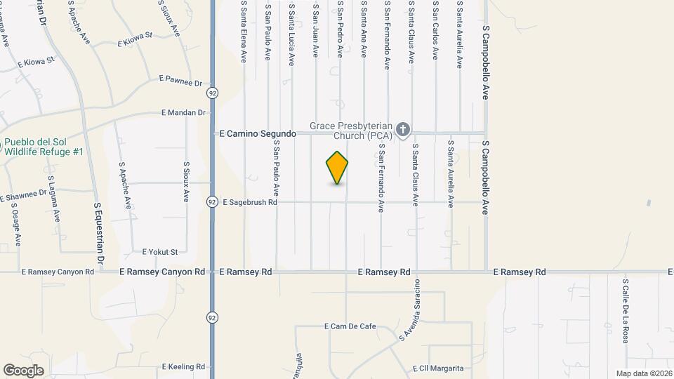 5342 S San Pedro Ave Map and Location Details