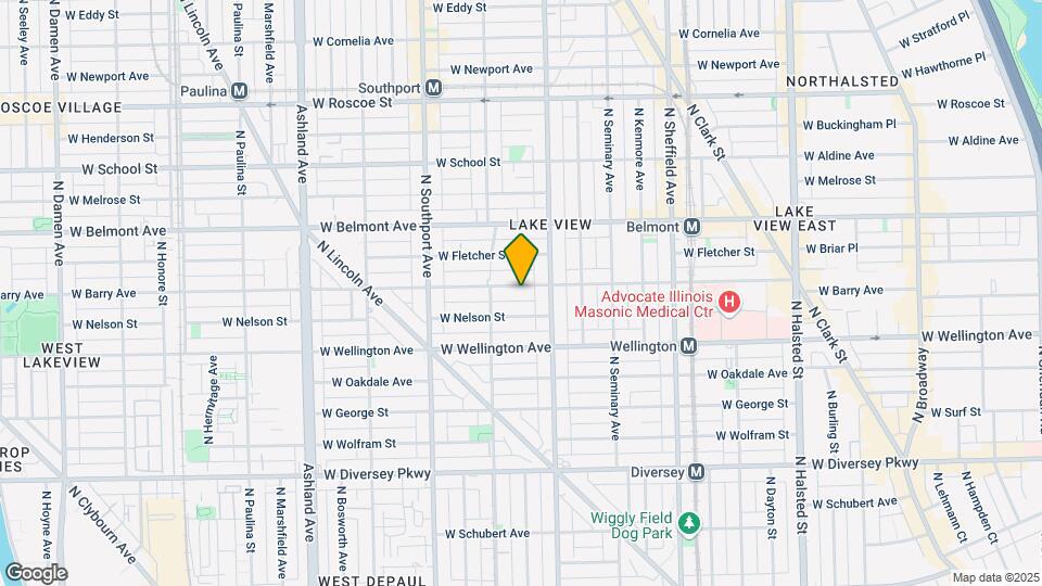 1229 W Barry Ave, Unit George Mapa y Detalles de la Ubicación