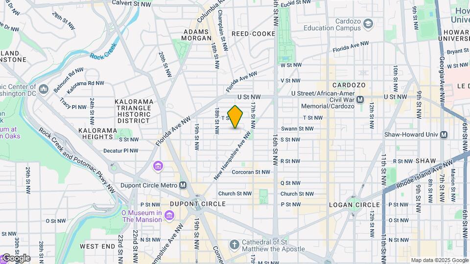 1720 Swann St NW Map and Location Details