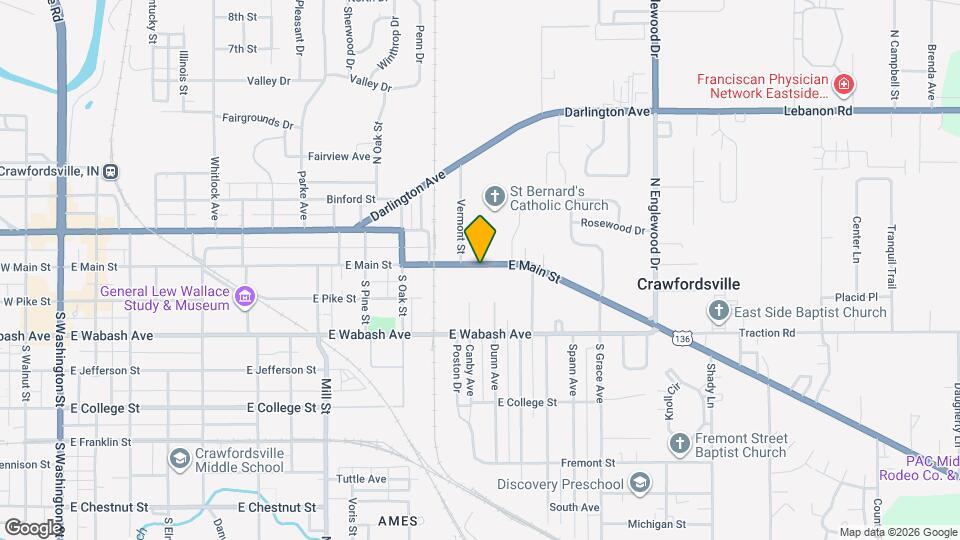 1215 E Main St Map and Location Details