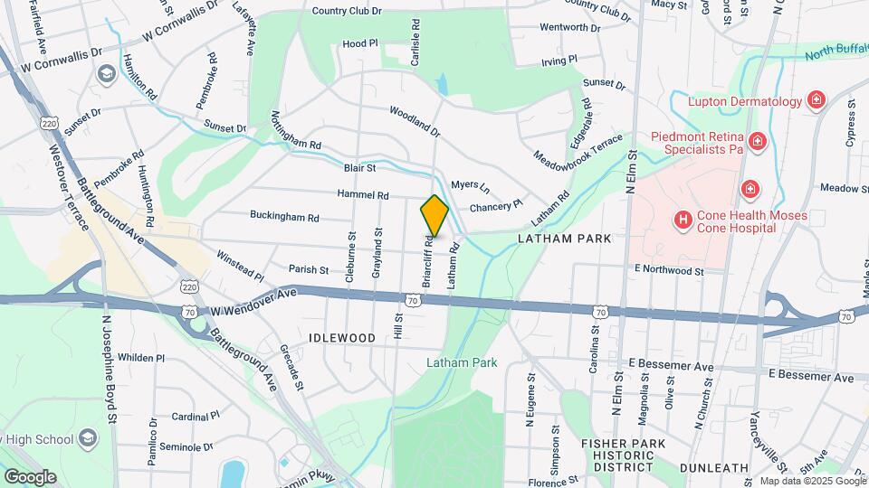 1202 Briarcliff Rd Map and Location Details