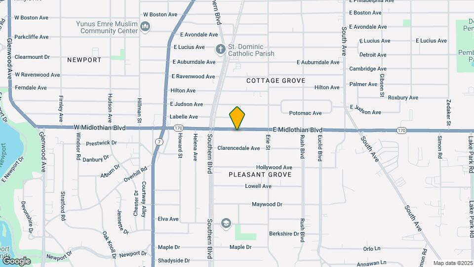 145 E Midlothian Blvd Map and Location Details