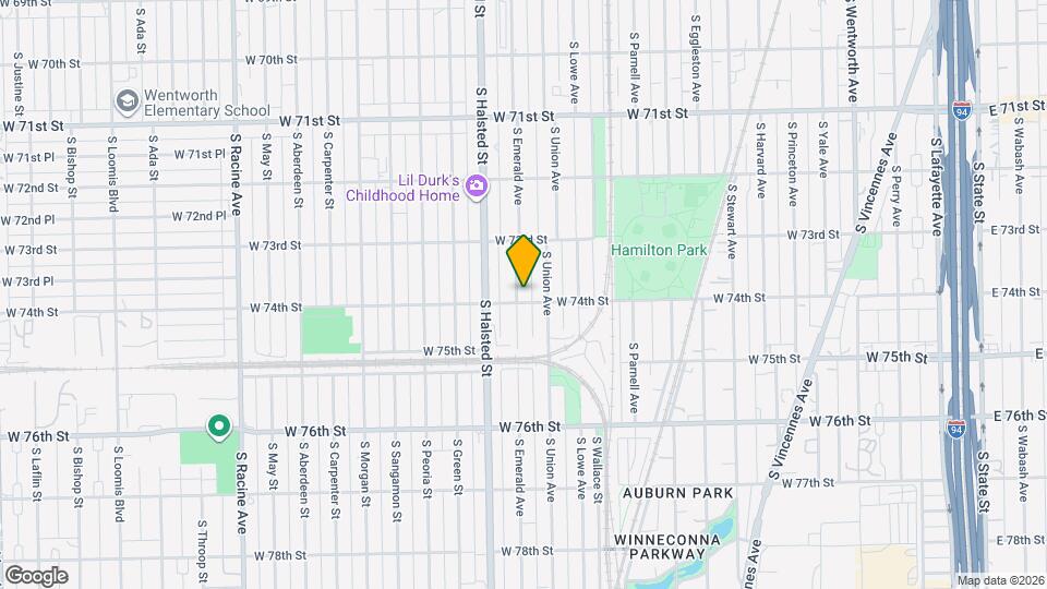 7355 S Emerald Ave Map and Location Details
