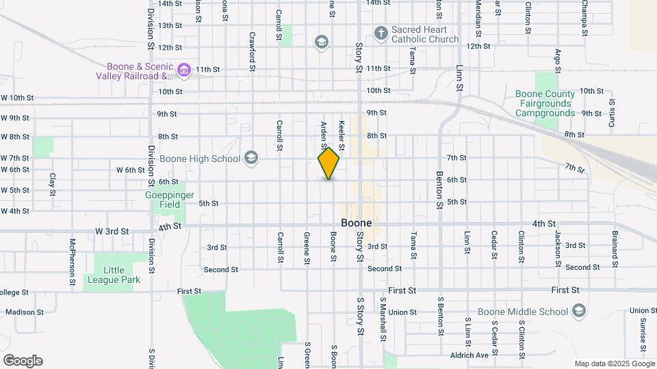 527 Boone St Map and Location Details