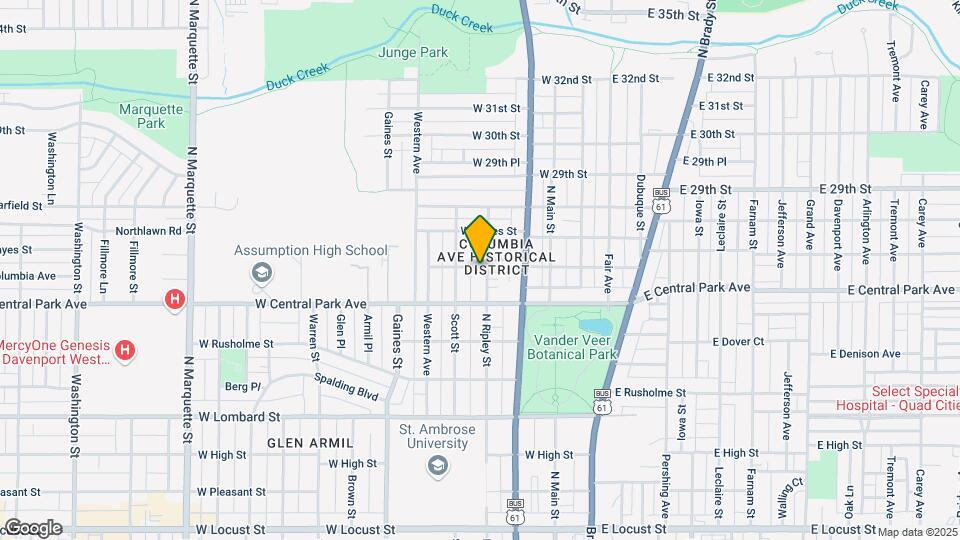 405 W Columbia Ave Map and Location Details