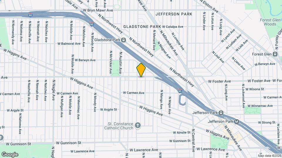5845 W Foster Ave Map and Location Details