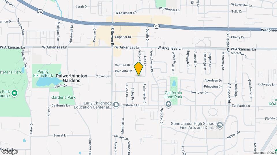 2530 Indigo Ln Map and Location Details