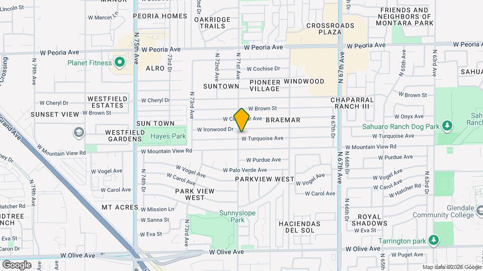 7060 W Turquoise Ave Map and Location Details