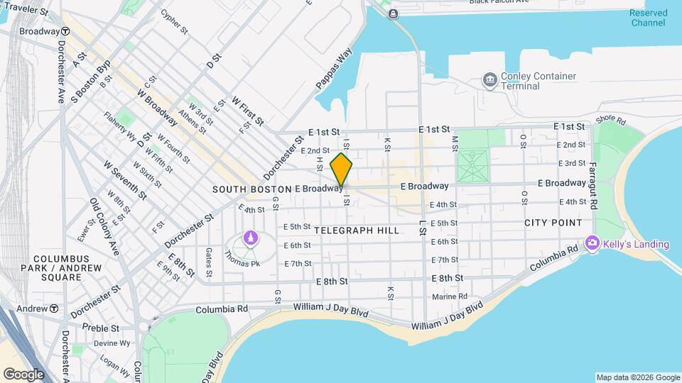 599 E Broadway Map and Location Details