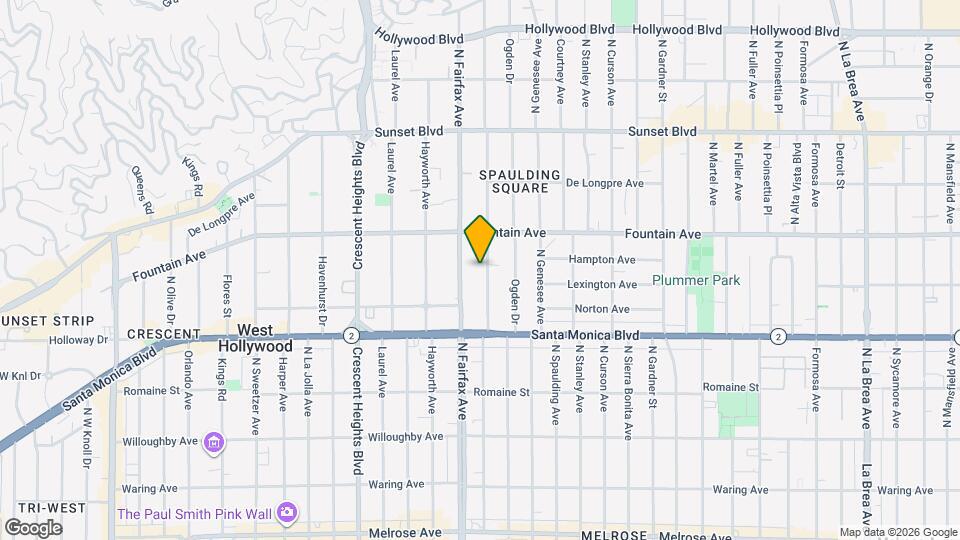 1205 N Orange Grove Ave Map and Location Details