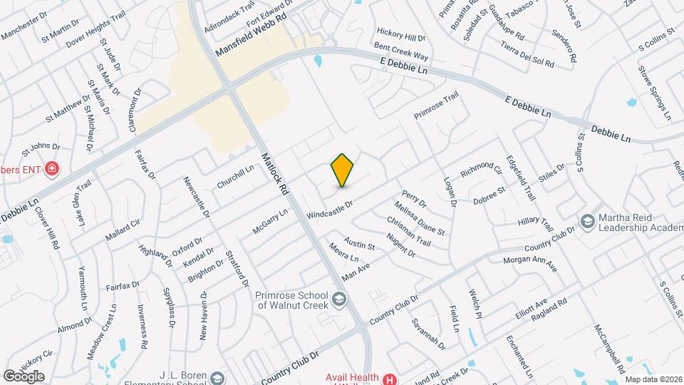 1910 Winter Park Dr Mapa y Detalles de la Ubicación