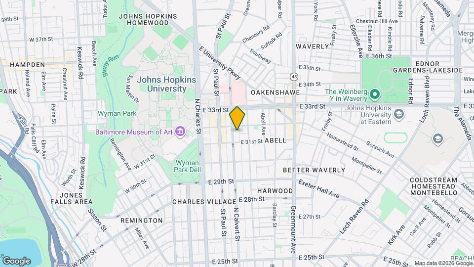 3119 N Calvert St Map and Location Details