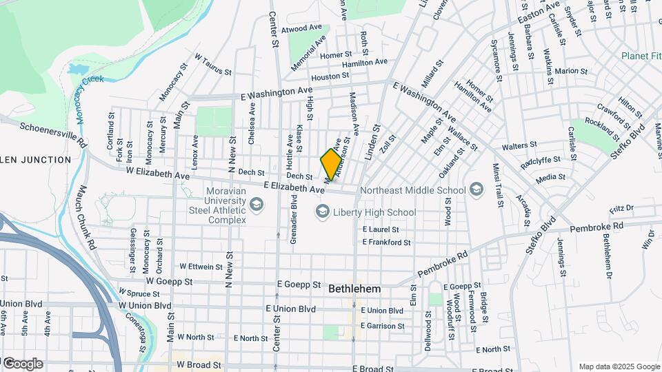233 E Elizabeth Ave Mapa y Detalles de la Ubicación