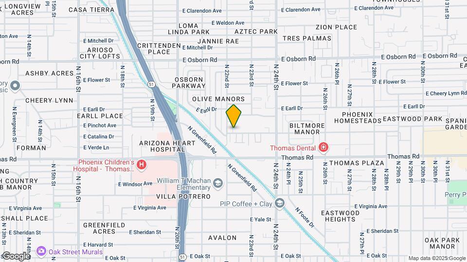 2222-2224 E Pinchot Ave Map and Location Details