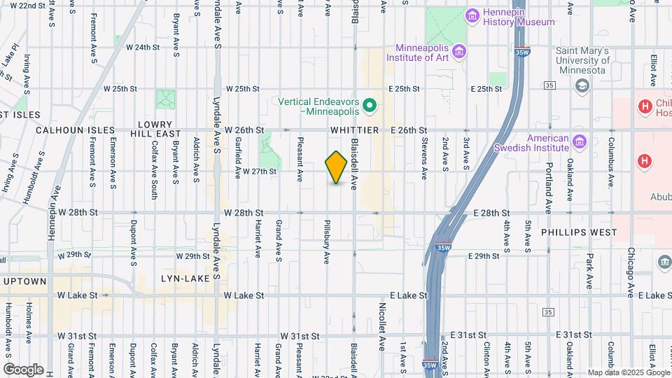 2723 Pillsbury Ave Map and Location Details