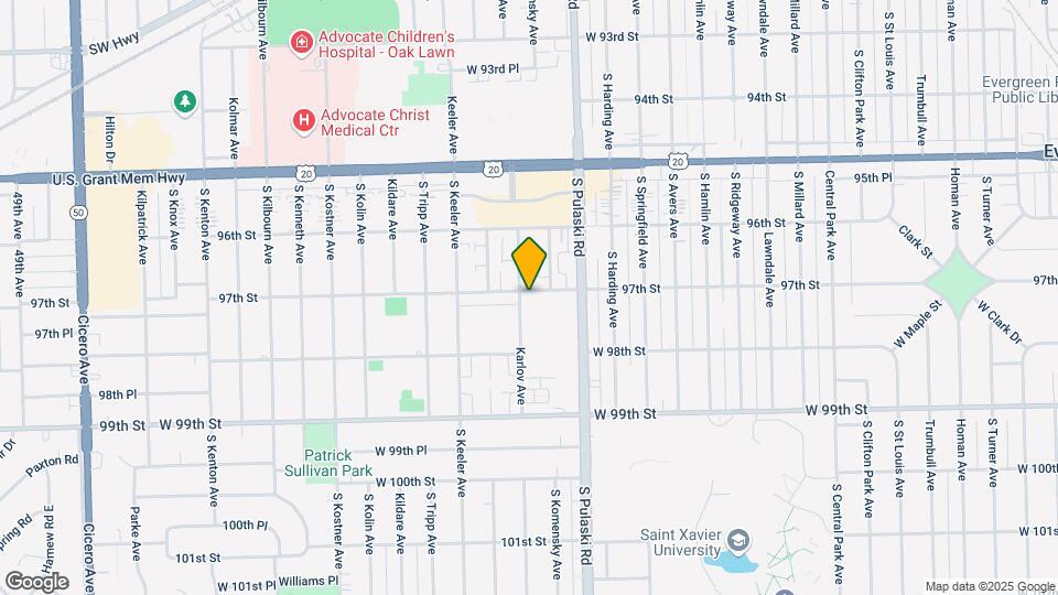9701 S Karlov Ave Map and Location Details