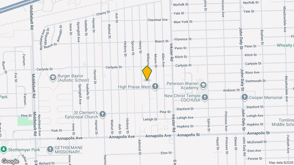 3840 Williams St Mapa y Detalles de la Ubicación