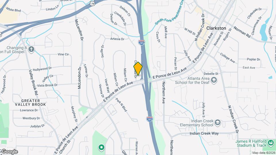 875 Creekdale Dr Mapa y Detalles de la Ubicación