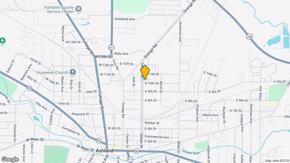 206 E 10th St Map and Location Details