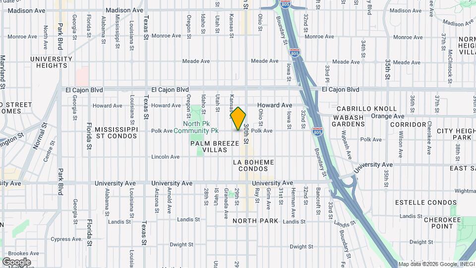 2919 Polk Ave Map and Location Details