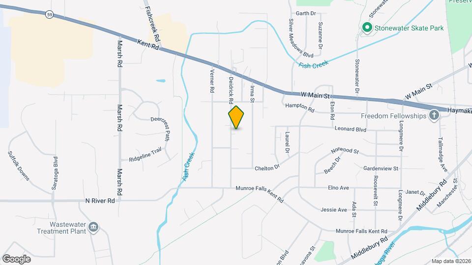 2bd/1bth Duplex in Kent with detached garage Map and Location Details