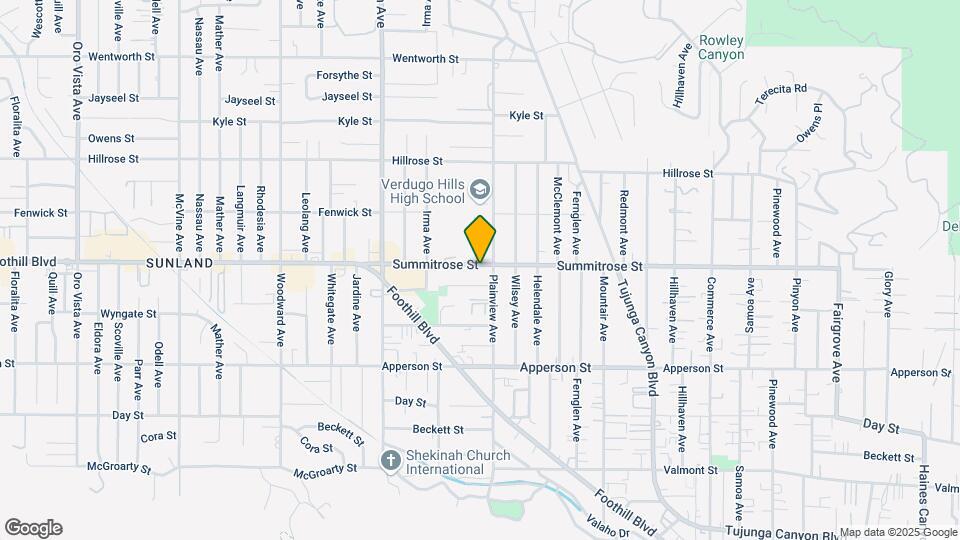 7512 Foothill Blvd Map and Location Details