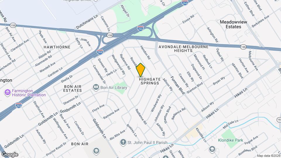 3106 Rosedale Blvd Map and Location Details