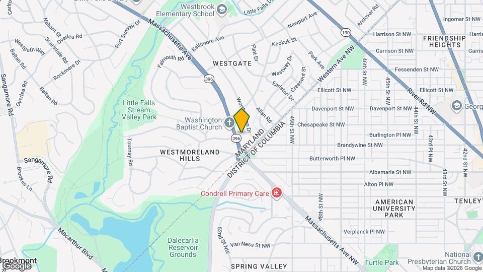 5135 Massachusetts Ave Map and Location Details