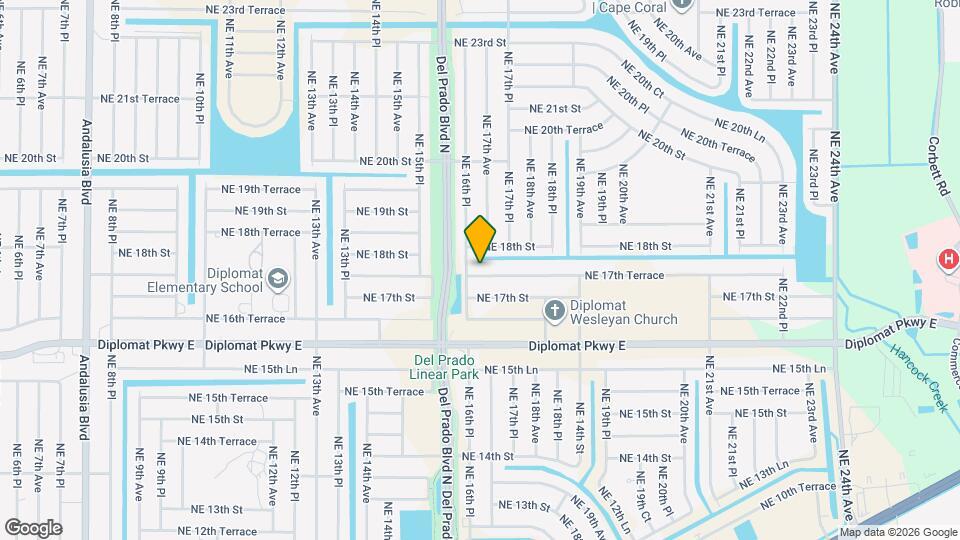 1621 NE 17th Terrace Map and Location Details