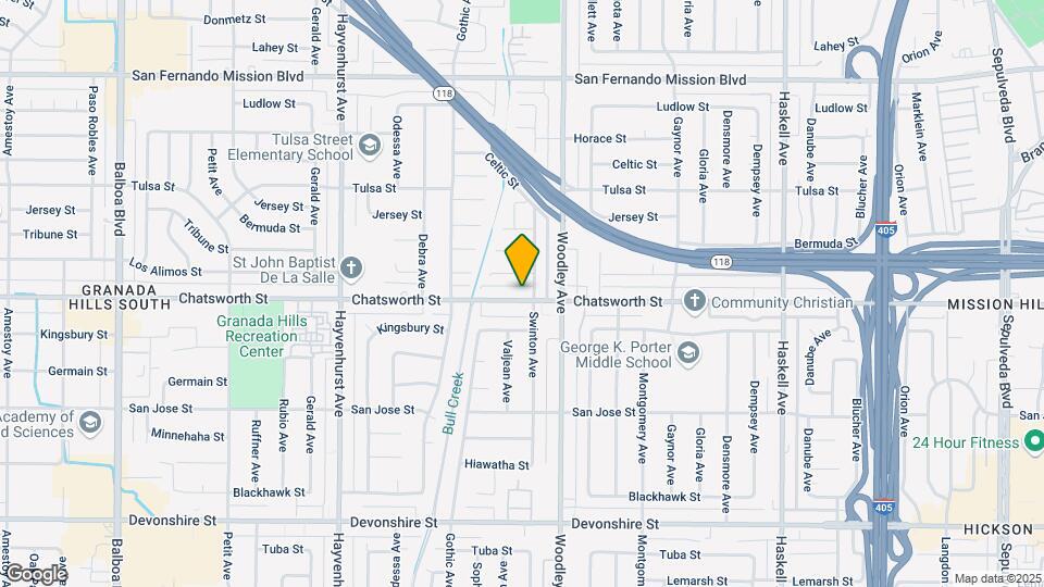 16245 1/2 Chatsworth Street Map and Location Details