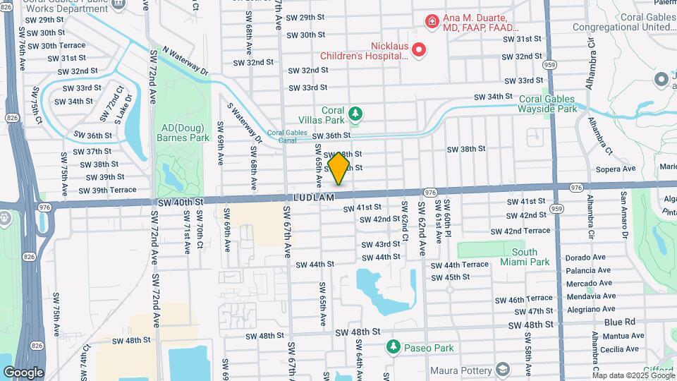 6443 Bird Rd-Unit -B Map and Location Details