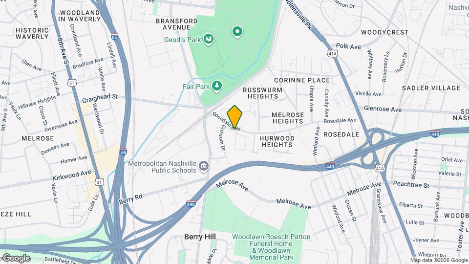 2703 Rosedale Pl Map and Location Details