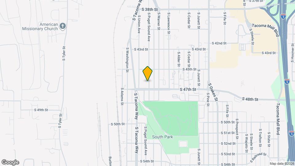 4536 S Puget Sound Ave Map and Location Details