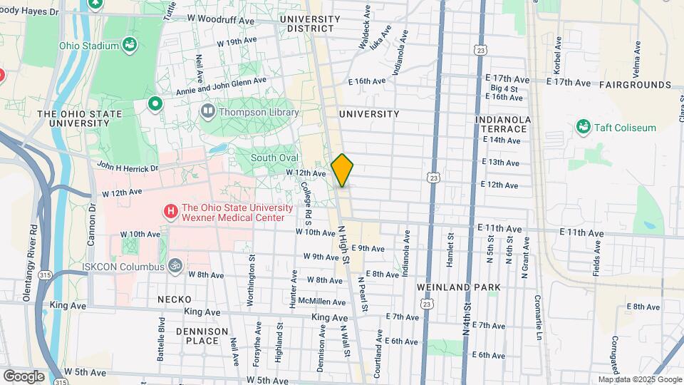 1663 N Pearl St Map and Location Details