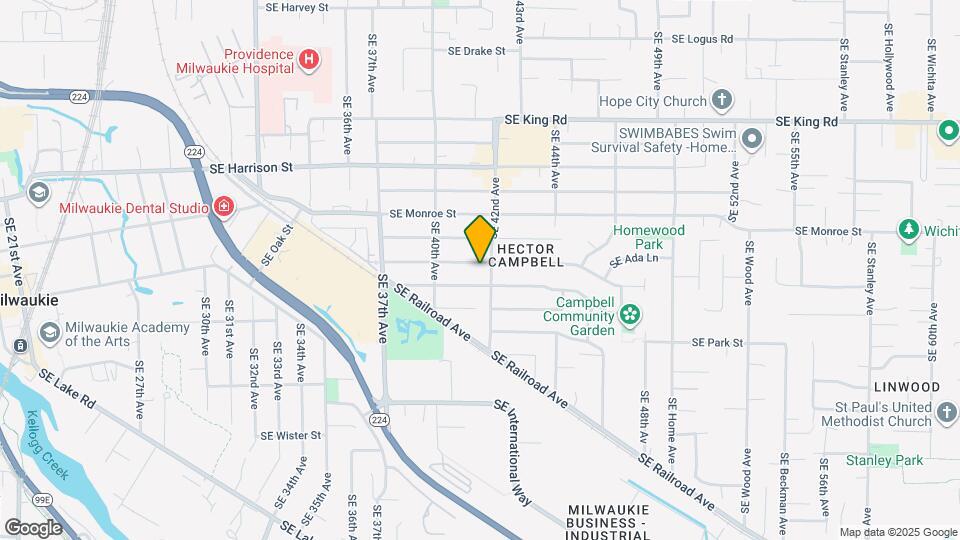 4136 SE Washington St Map and Location Details