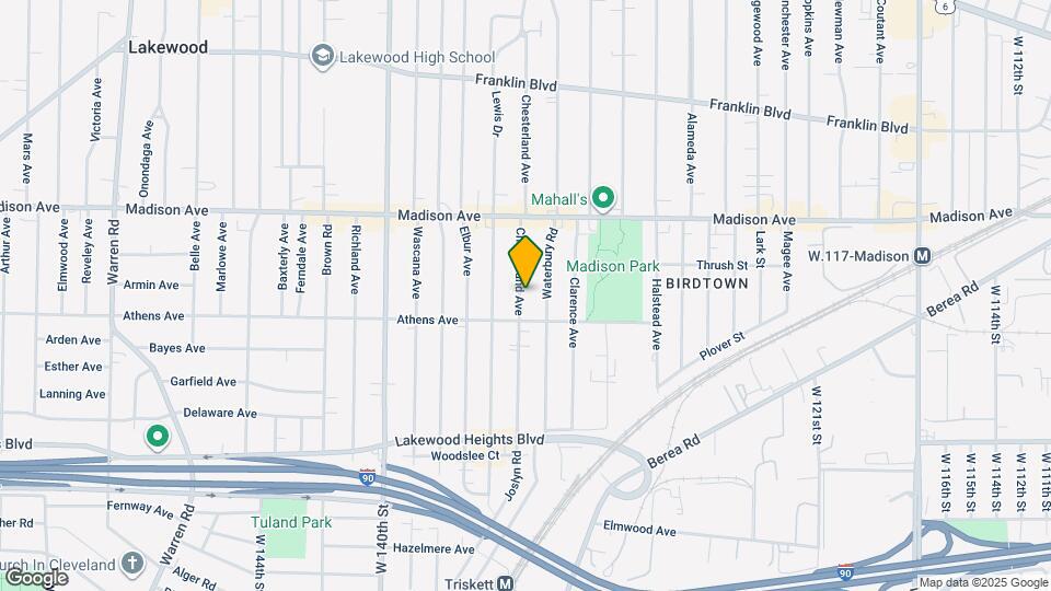 2083 Chesterland Ave Map and Location Details