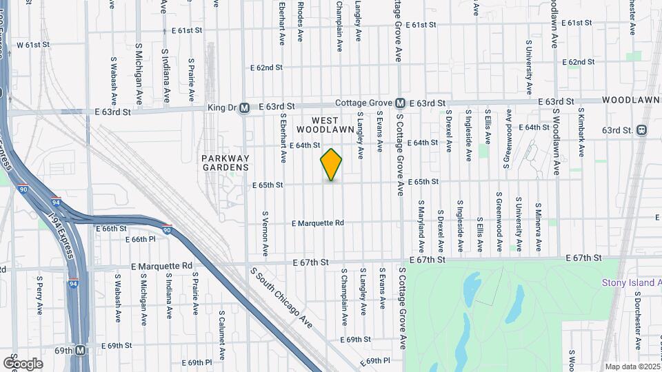 611-613 E 65th St Map and Location Details