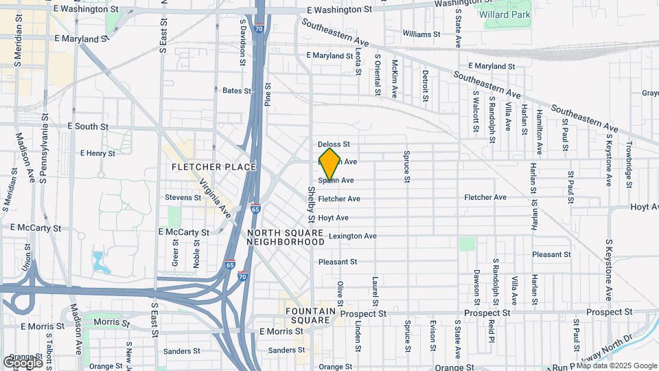 1135 Spann Ave Map and Location Details