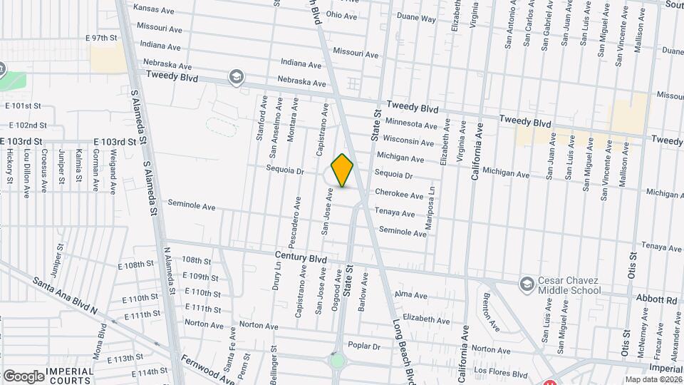 3166 Cherokee Ave Map and Location Details