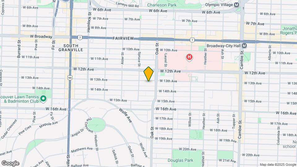 1046 W 13th Ave Map and Location Details