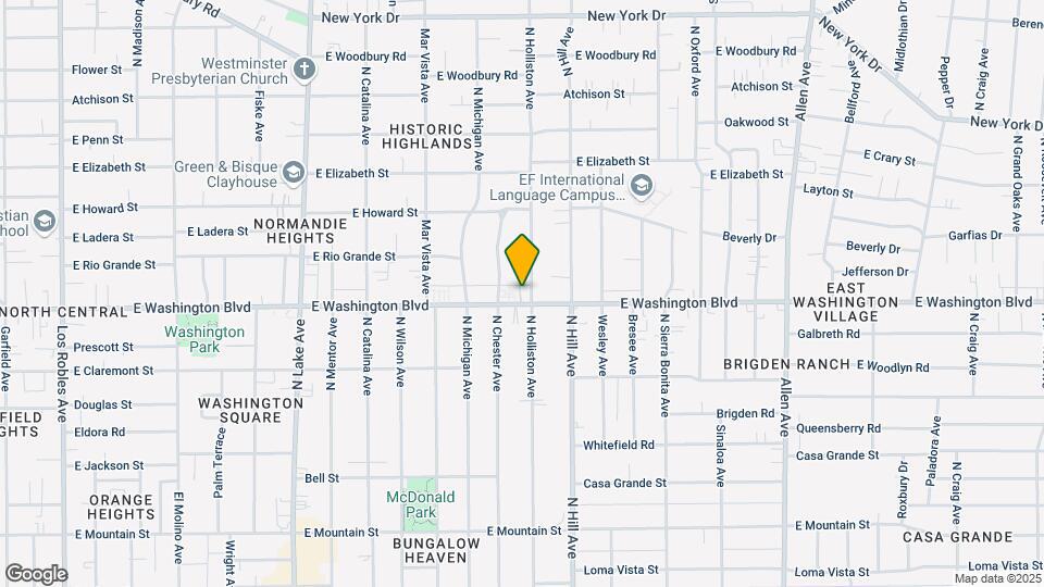 1307 E Washington Blvd Map and Location Details