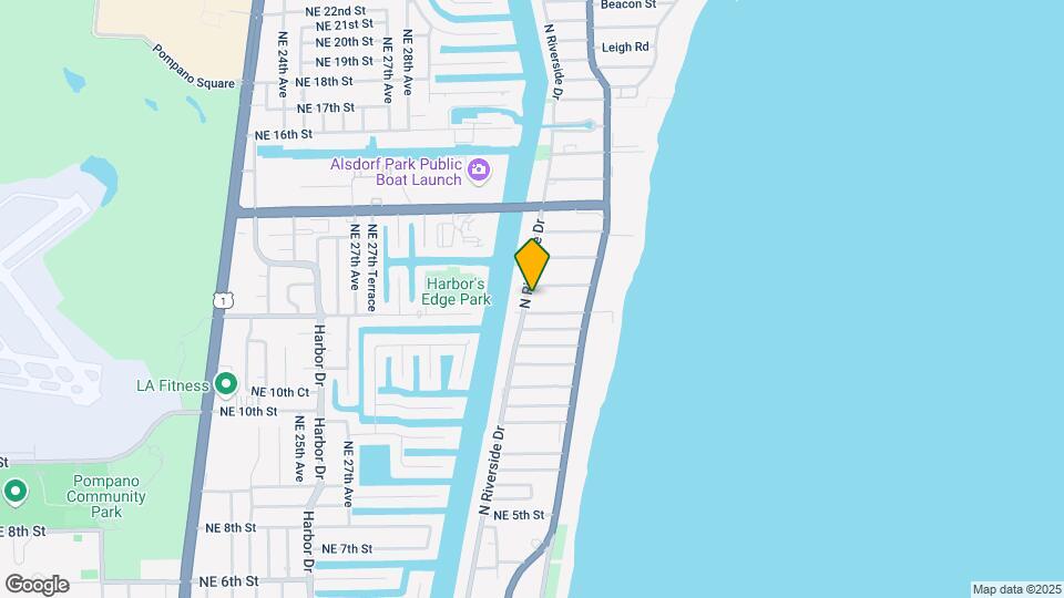 1020 N Riverside Dr Map and Location Details
