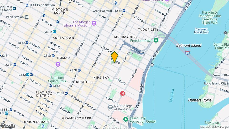 233 E 32nd St Mapa y Detalles de la Ubicación