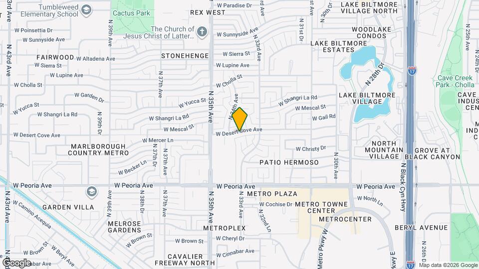 3341 W Desert Cove Ave Map and Location Details