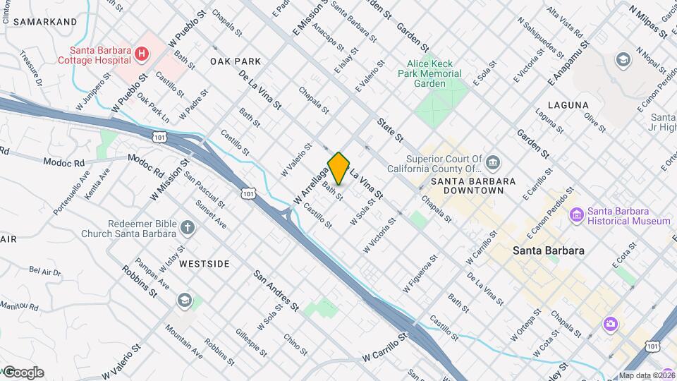232 W Micheltorena St, Unit 1 Map and Location Details