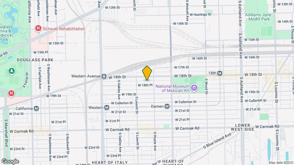 2122 W 18th Pl Map and Location Details